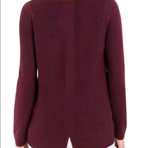 Hilary Radley Ladies 2fer Sweater Heather Wine Ladies Large - Picture 2 of 6